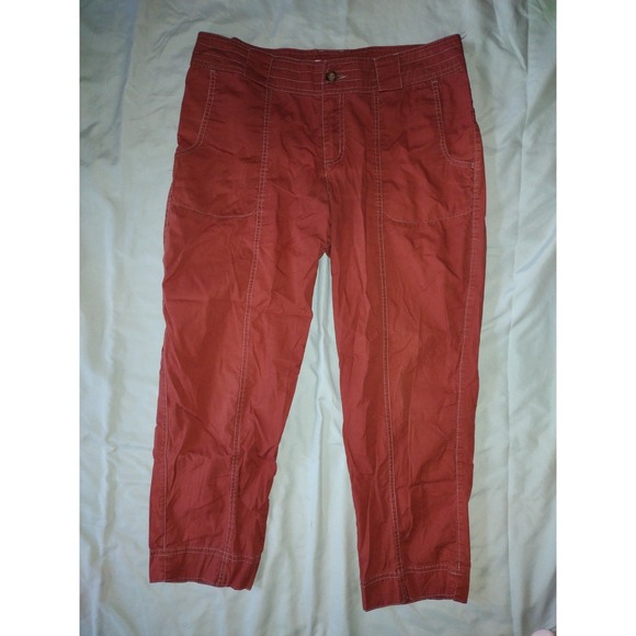 Woolrich women's burnt orange capris‎ size 8 - Picture 1 of 5